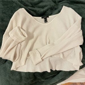 Forever 21 waffle knit cropped sweater